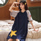 Pyjamas Women Summer Cotton Short Sleeve Mid Length Adorable Korean Princess Dress Plus Size Loungewear Sleepwear