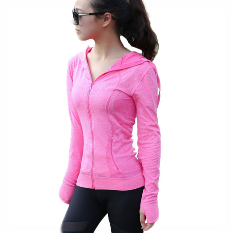 Img 5 - Jogging Yoga Sporty Casual Quick Dry Long Sleeved Zipper Fitness Women Jacket Aid In Sweating