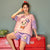 Pajamas Women Summer Short Sleeve Shorts Korean Cotton Student Cartoon Casual Loungewear Sets Sleepwear