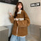 IMG 117 of American Vintage Baseball Jersey Women Thin Loose bfLazy Lapel Jacket ins Outerwear