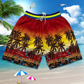 Img 6 - Summer Men Beach Holiday Casual Trendy Coconut Trees Shorts Beachwear