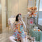 Summer Pajamas Women Silk Korean Strap Cartoon Adorable Casual Loungewear Sets Sleepwear