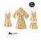 Pajamas Sets Women Korean Personality Printed Loungewear Five-Piece Sleepwear