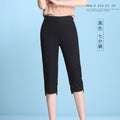 IMG 117 of Stretchable Cotton Blend Shorts Women High Waist Summer Elastic Slim Look Loose Thin Plus Size Casual Wide Leg Short Pants Shorts