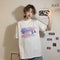 IMG 114 of Summer Korean Loose BFHarajuku Mid-Length Short Sleeve T-Shirt Women Student Tops ins T-Shirt