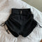 IMG 115 of Sexy Design Fold Drawstring Denim Shorts Women Summer Thin High Waist Slim Look All-Matching A-Line Hot Pants Shorts