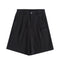Img 5 - Black Suits Shorts Women Summer Petite Wide Leg High Waist Loose Outdoor Slim Look Straight Casual Mid-Length Pants