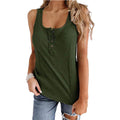 Img 9 - Europe Women Popular Solid Colored Button Sleeveless Tank Top T-Shirt Tank Top