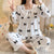 Img 1 - Lace Princess Sweet Look Pajamas Women Adorable Loungewear Sleeve Length Pants Outdoor Two-Piece Sets