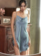 IMG 109 of Streaming Popular Pajamas Women Summer Silk Strap Sexy V-Neck Replica Loungewear Pyjamas Sleepwear