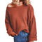 Img 5 - Popular Tube Bare Shoulder Loose Sweater Women Solid Colored INS Tops