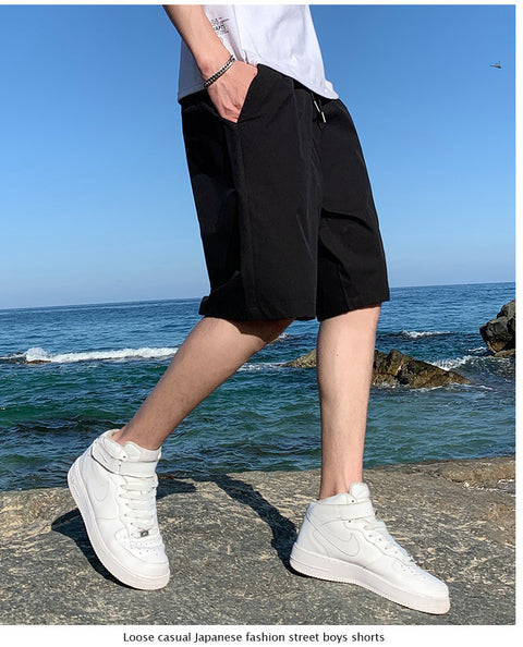 IMG 109 of Shorts Men Pants Summer Trendy Loose knee length Beach Outdoor Straight Casual Thin K Shorts