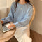 IMG 113 of Korean Student Short Loose All-Matching Long Sleeved Sweatshirt Women Alphabets Trendy Tops Outerwear