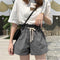 Img 8 - Cotton Casual Shorts Women Loose Summer High Waist Korean Student Wide Leg Slim Look A-Line Cargo Hot Pants