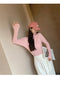 IMG 112 of Korean Office Slim Look Solid Colored Under Stand Collar Sweater Women Outerwear