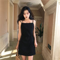Img 1 - Cami Dress Women Summer Korean ChicTrendy Hip Flattering Little Black Slim Look Dress