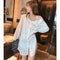 Img 21 - Summer Sexy Popular Pyjamas Women Thin Short Sleeve Loose Chiffon Shirt Dress