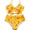 IMG 129 of Swimsuit Women Europe High Waist Two Piece Sexy Cross Leopard Stripes Bikini Swimwear