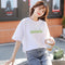 Img 3 - Summer Korean Short Sleeve T-Shirt Women Loose Student Floral White Half Sleeved Tops ins