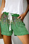 Img 7 - Summer Europe Women Printed Lace Casual Wide Leg Shorts