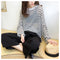 IMG 104 of Striped Sweater Women Summer Sunscreen Long Sleeved Tops Loose Thin Silk T-Shirt Outerwear