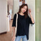 IMG 116 of Trendy Doll Blouse Plus Size Short Sleeve T-Shirt Women Summer Loose Niche Slim Look Tops Undershirt T-Shirt