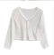 IMG 119 of Sunscreen Women Summer Silk Cotton Thin Matching Knitted Cardigan Short Shawl Elegant Outerwear