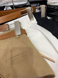 IMG 107 of Cotton High Waist A-Line Bermuda Shorts Wide Leg Cargo Women Loose Casual Pants Shorts