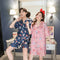 Couple Pajamas Women Summer Silk Short Sleeve Men Plus Size Replica Loungewear Sleepwear