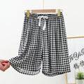 IMG 143 of Drawstring Cotton Pajamas Pants Women Summer Home Mid-Length Thin Adorable Japanese Loose Outdoor Beach Shorts