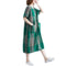 Img 5 - Summer Vintage Art Plus Size Loose Short Sleeve Dress Women Mid-Length V-Neck Chequered