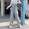 Korean Women Summer Plus Size Ant Casual Pajamas Pants Fresh Looking Thin Printed Long Adorable Student Loose Home Pants