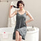 Cotton Pyjamas Women Summer Teens Camisole Solid Colored Sexy Dress Sleepwear