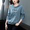 Img 1 - Women Cotton Sweatshirt Hooded Thin Korean Loose Mom