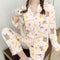 Popular Streaming Pajamas Women Lapel Cotton Long Sleeved Trendy Western Cardigan Loungewear Sets Sleepwear