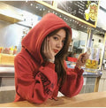 IMG 107 of gSweatshirt Women Thick Western Student Loose Korean Embroidery Hooded Harajuku Outerwear