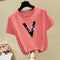 IMG 105 of Southeast Asia Summer Short Sleeve Casual Round-Neck Printed Sweet Look Tops Women T-Shirt