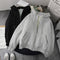 IMG 103 of Zipper Cardigan Sweatshirt Women Hooded Korean Plus Size Loose Thick Outerwear