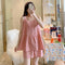 Strap Pajamas Women Summer Casual Shorts Two-Piece Sets Loungewear Sleeveless Cotton Adorable Orange Red Sleepwear