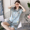 Streaming Silk Pajamas Women Summer ins Korean Short Sleeve Shorts Thin Loose Outdoor Loungewear Sets Sleepwear