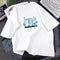 Img 4 - White Printed Short Sleeve T-Shirt Women insSummer Tops Loose Korean Couple Half Sleeved