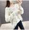 IMG 137 of Women See Through Knitted Sweater Tops Thin Loose Long Sleeved Outerwear