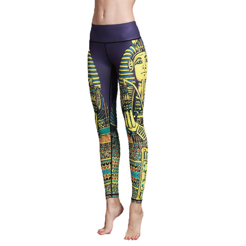 Img 5 - Printed Yoga Ankle-Length Pants Outdoor Sporty Jogging Quick Dry Fitness Fitting Stretchable Women