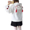 Img 5 - Japanese Mori Girls Adorable Embroidered Flower Hooded Fringe Embroidery Thick Teens Sweatshirt