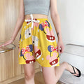 IMG 127 of Drawstring Cotton Pajamas Pants Women Summer Home Mid-Length Thin Adorable Japanese Loose Outdoor Beach Shorts