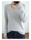 IMG 121 of Loose Sexy Undershirt Women Plus Size Warm Korean Sweater Thin V-Neck Outerwear