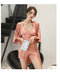 IMG 111 of Pajamas Women Sexy Five-Piece Silk Padded Strap Pyjamas Loungewear Sleepwear