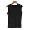 Img 5 - Summer Strap Round-Neck Trendy Thin Sleeveless Ice Silk Knitted Tank Top Women Korean Solid Colored Tops Tank Top