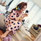 Summer Short Sleeve Pajamas Loungewear Poker Dot Dress Korean Plus Size Loose Pregnant Woman Pyjamas Women Outdoor Sleepwear