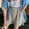 IMG 109 of Hong Kong Shorts Women Summer High Waist Bermuda Plus Size Loose Casual Wide Leg Pants Slim Look Straight Jeans Shorts